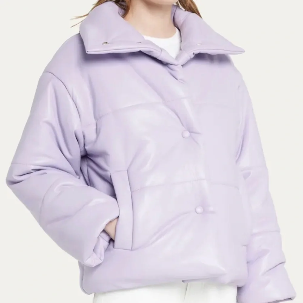 NWOT Nanushka HIDE Vegan Leather puffer jacket Lilac - Picture 4 of 13